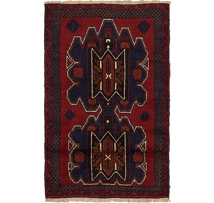 3' x 4' 7 Balouch Persian Rug
