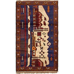 2' 10 x 4' 9 Balouch Persian Rug