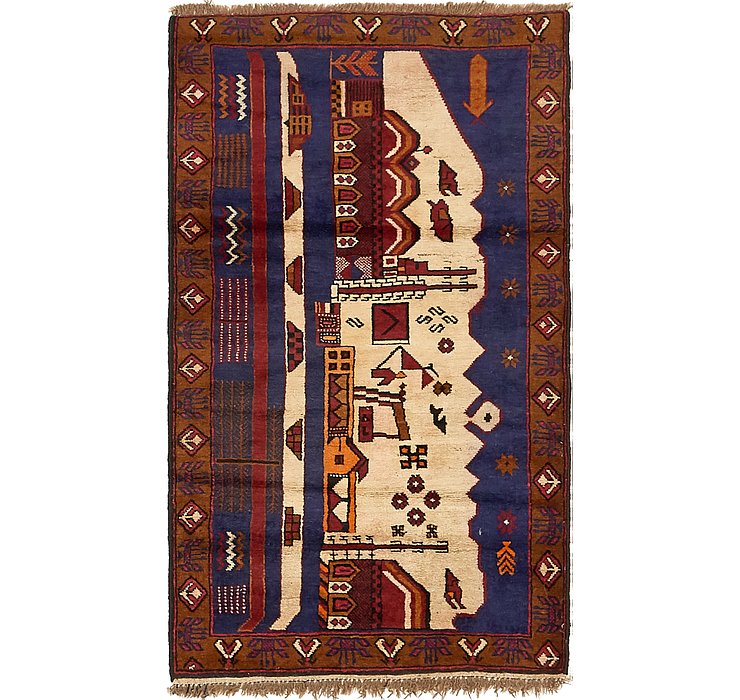 2' 10 x 4' 9 Balouch Persian Rug