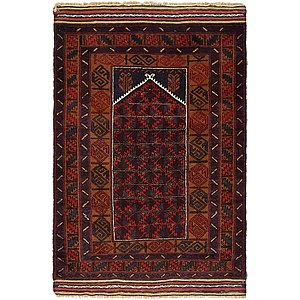 HandKnotted 3' 2 x 4' 7 Balouch Persian Rug