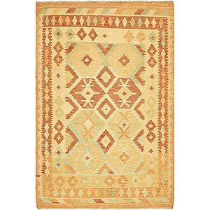 Unique Loom 4' 4 x 6' 3 Kilim Waziri Rug