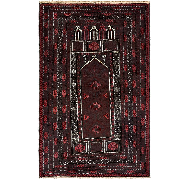 3' x 4' 9 Balouch Persian Rug