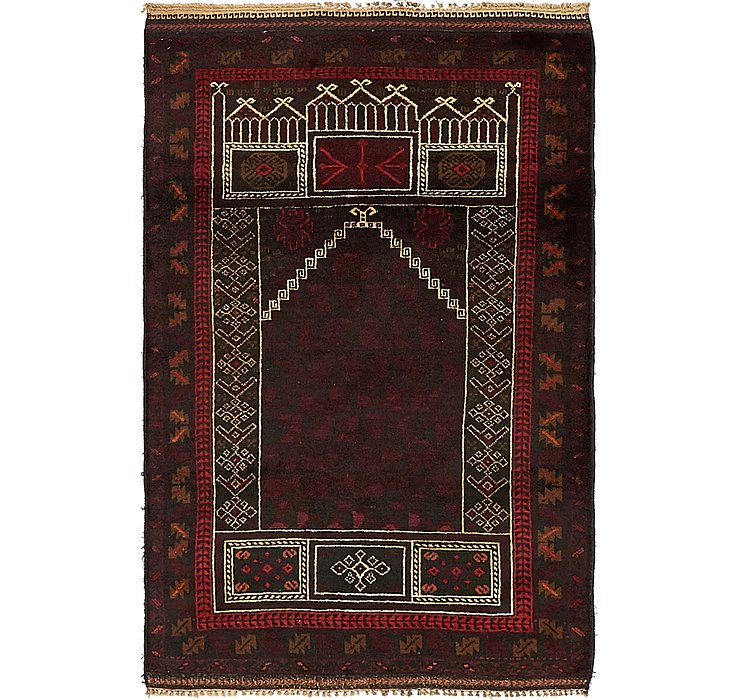 3' x 4' 8 Balouch Persian Rug