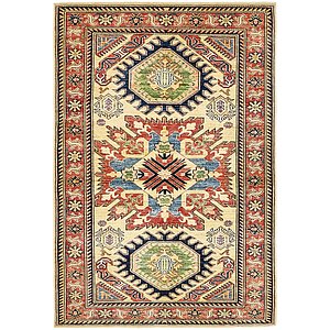 Unique Loom 4' x 6' Kazak Oriental Rug