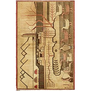 HandKnotted 4' 6 x 6' 10 Karabakh Rug