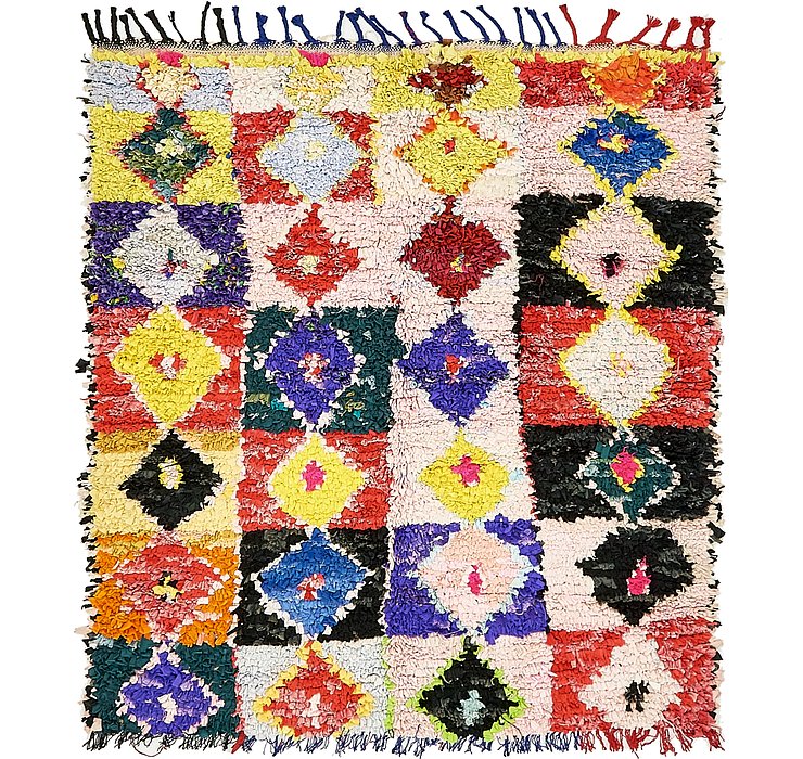 4' 6 x 5' 2 Moroccan Square Rug
