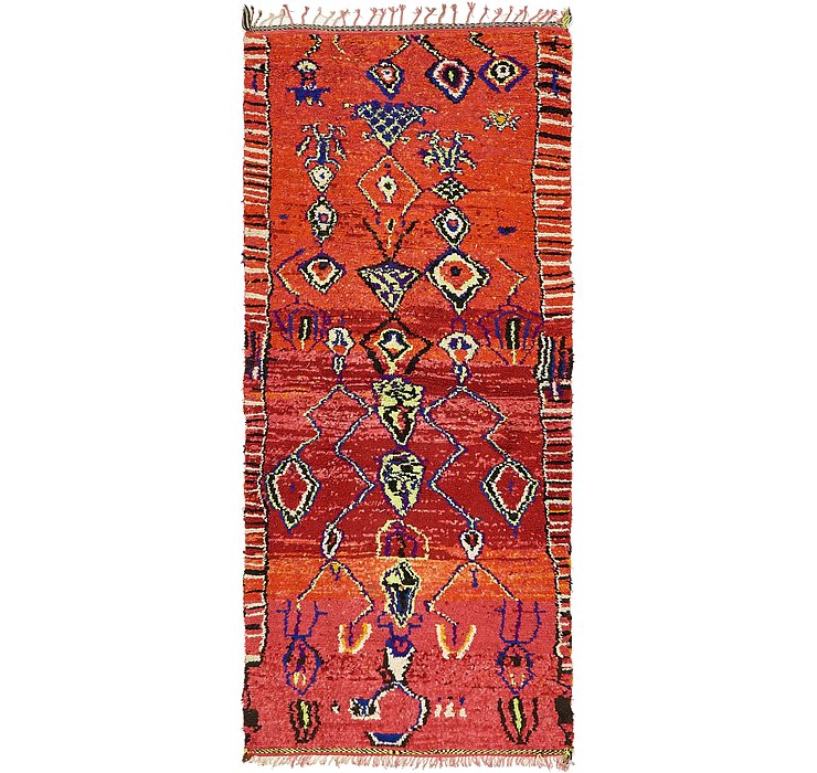4' x 9' 9 Moroccan Runner Rug