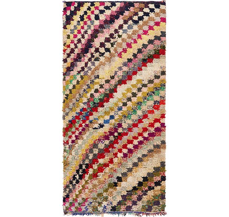 4' 3 x 9' 4 Moroccan Runner Rug