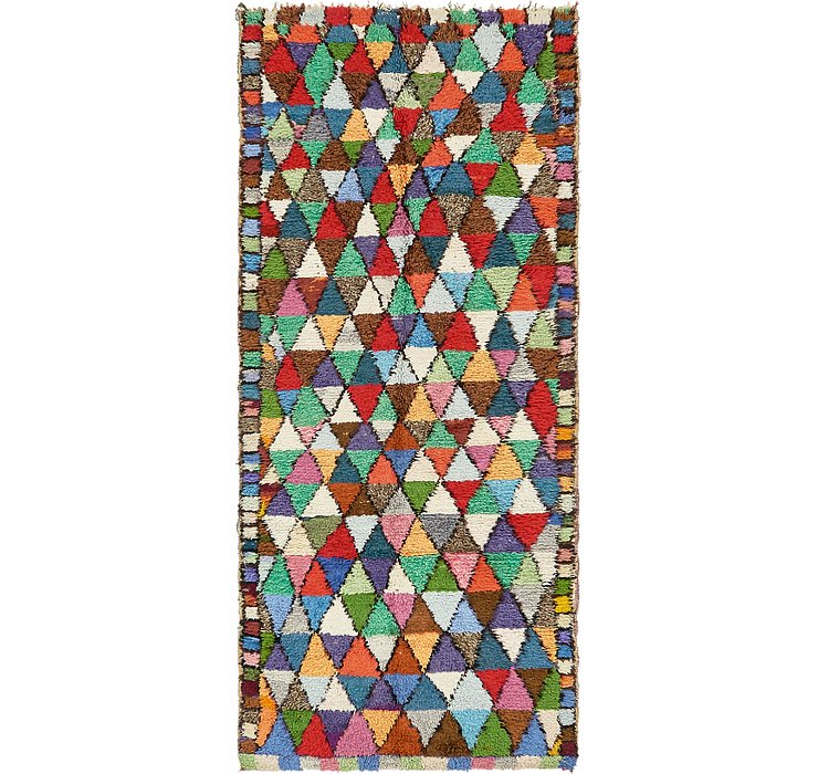 3' 8 x 8' 7 Moroccan Runner Rug