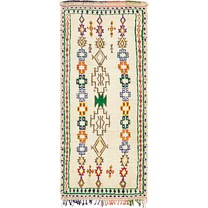 3' 10 x 9' 5 Moroccan Runner Rug