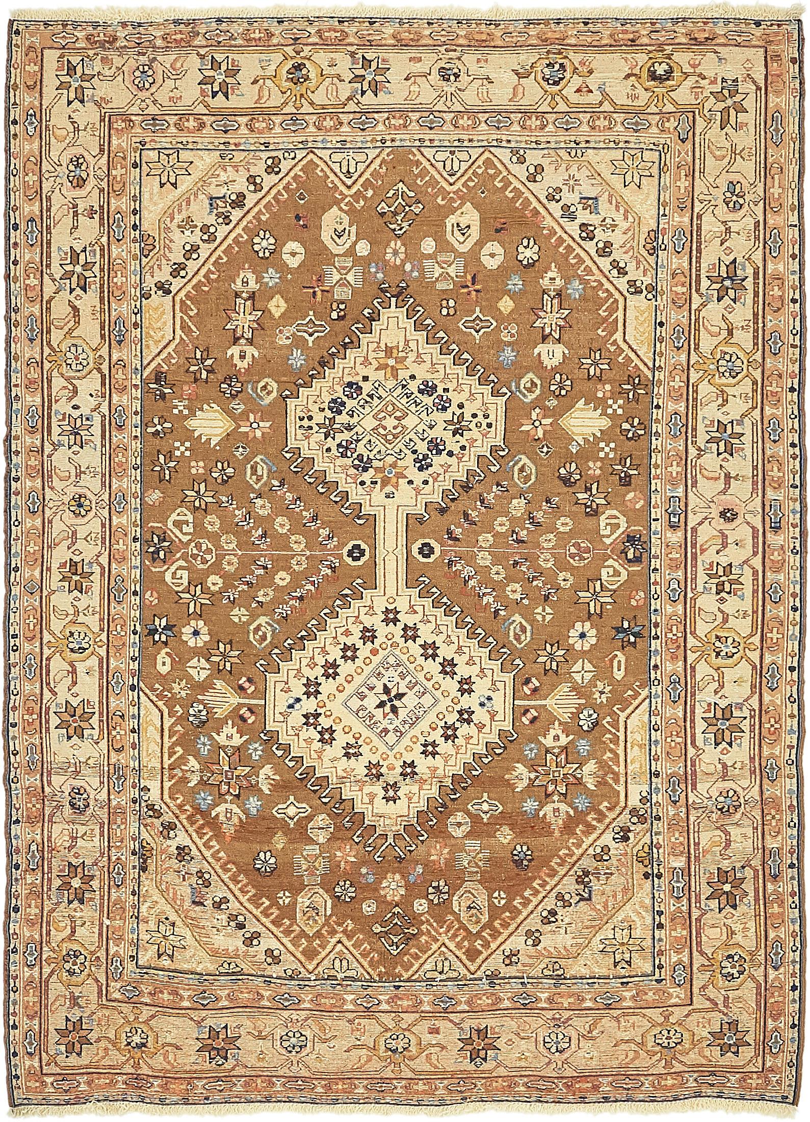 Light Brown 4' 4 x 5' 10 Sirjan Persian Rug eSaleRugs