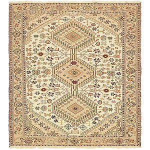 4' x 4' 5 Sirjan Persian Square Rug