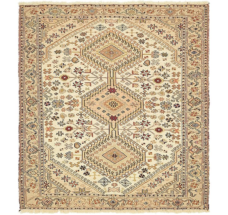 4' x 4' 5 Sirjan Persian Square Rug