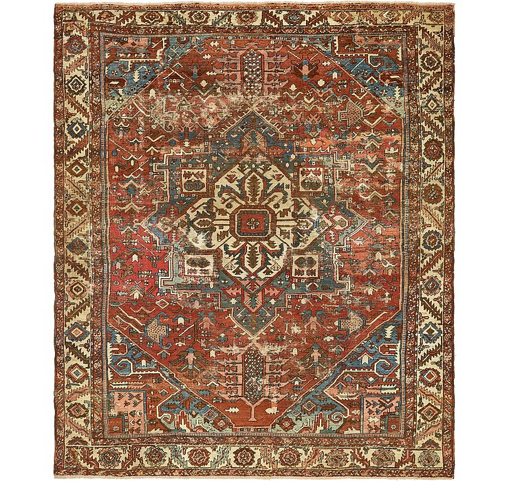 HandKnotted 10' x 11' 8 Heriz Persian Rug