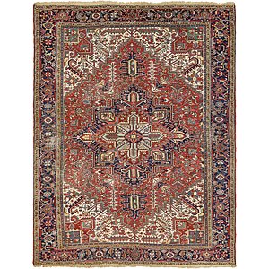 9' x 11' 9 Heriz Persian Rug