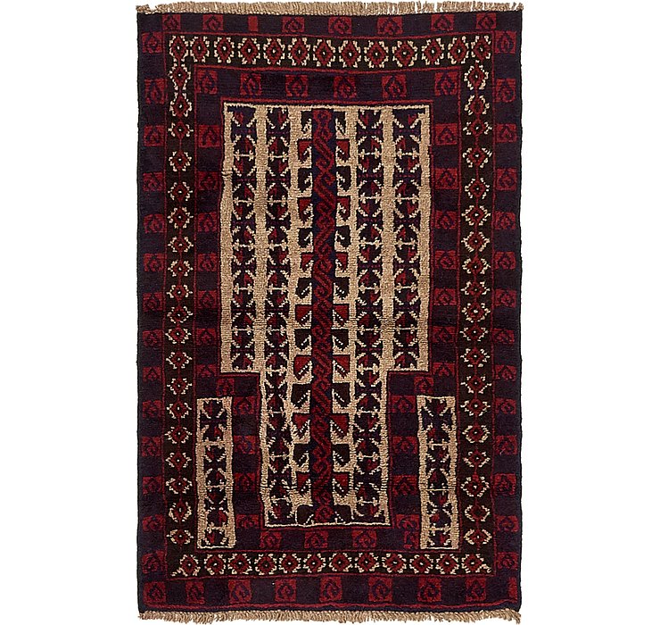 3' x 4' 7 Balouch Persian Rug