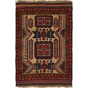 Unique Loom 3' x 4' 6 Balouch Persian Rug