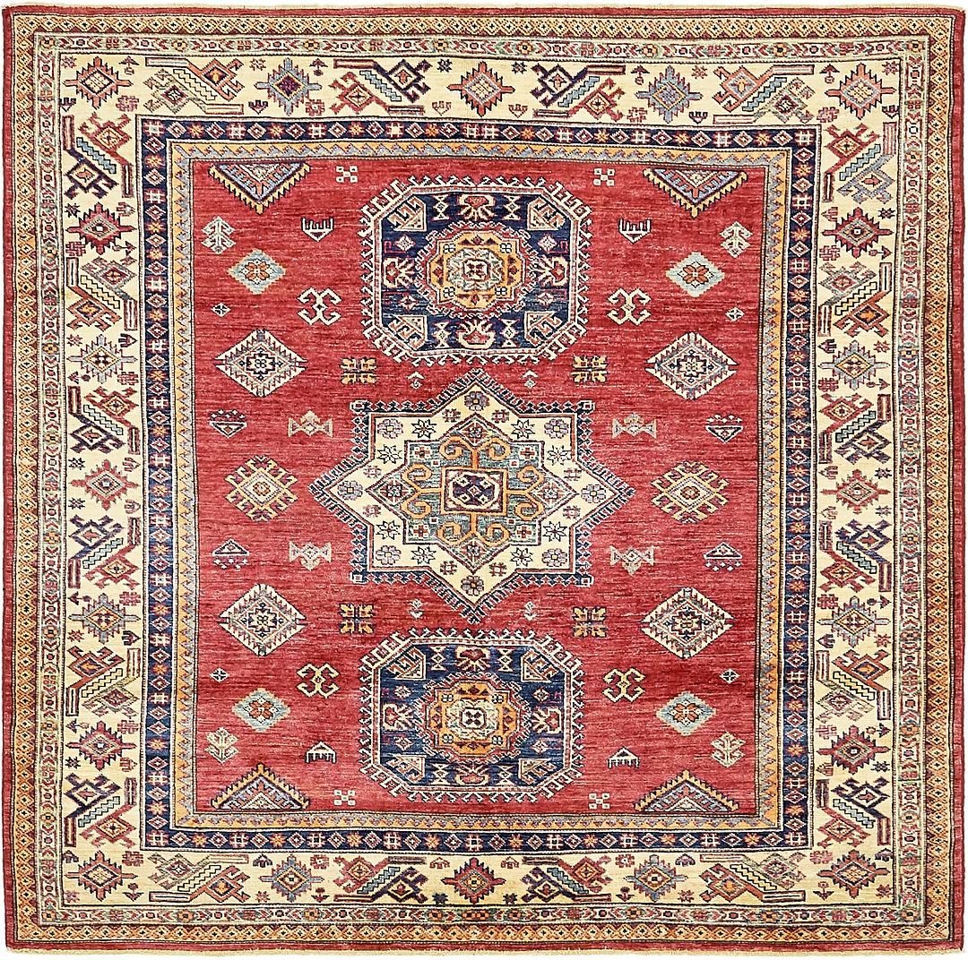 Red 5' 8 x 5' 8 Kazak Square Rug Oriental Rugs eSaleRugs