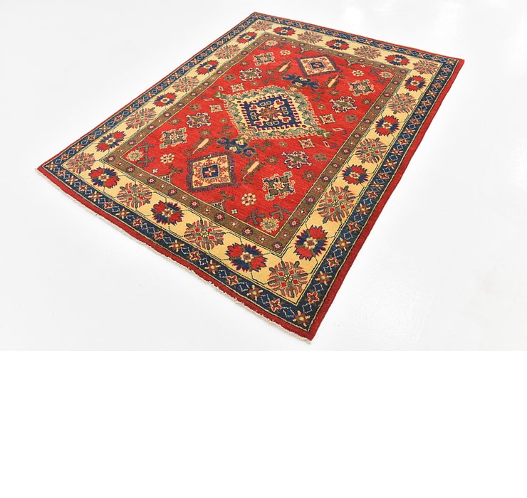 5' x 6' 4 Kazak Rug
