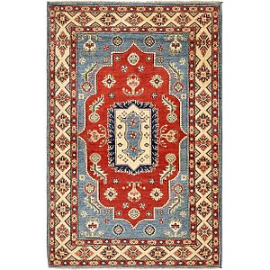 4' x 6' 3 Kazak Oriental Rug