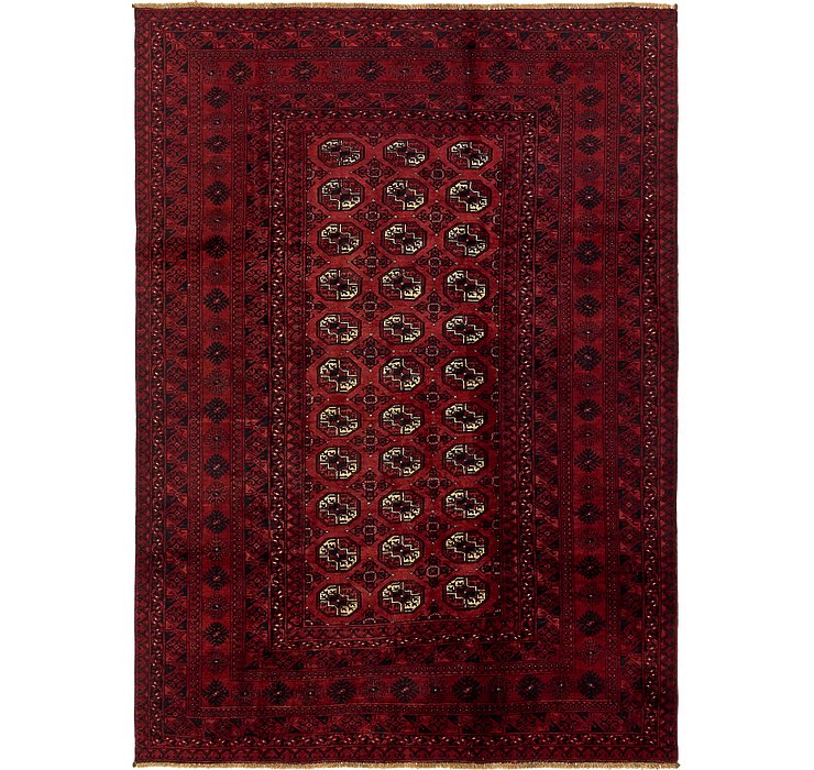 6' 9 x 9' 8 Afghan Akhche Rug