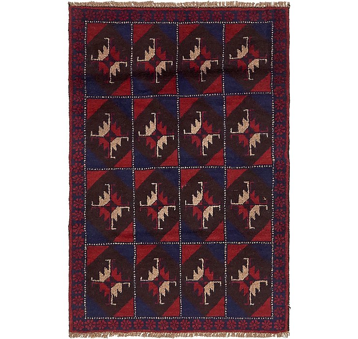 3' x 4' 6 Balouch Persian Rug