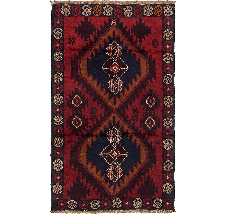 HandKnotted 2' 9 x 4' 8 Balouch Persian Rug