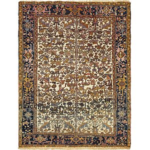 8' x 10' 3 Heriz Persian Rug