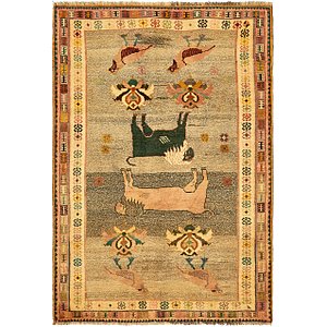 4' 9 x 6' 10 Ghashghaei Persian Rug