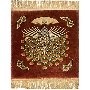 90cm x 97cm Antique Finish Square Rug