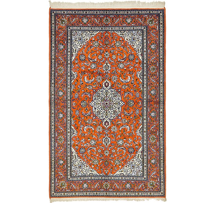 5' x 8' 7 Kashan Persian Rug