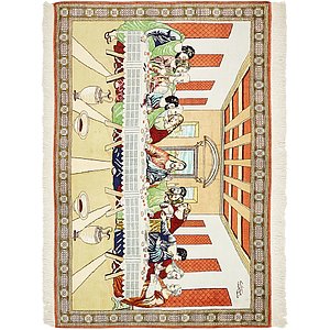 3' 3 x 4' 10 Qom Persian Rug