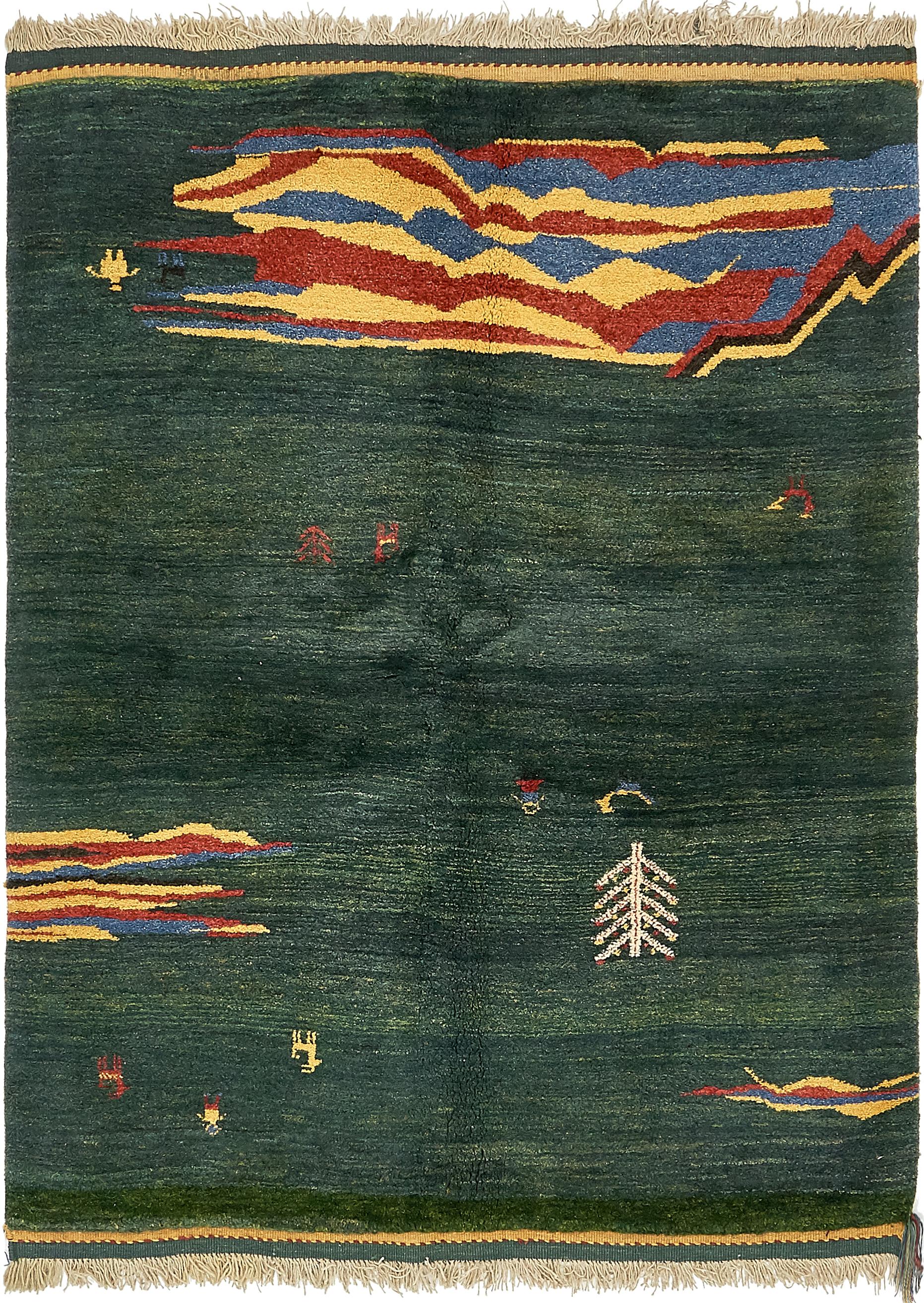 Green 5' x 6' 5 ShirazGabbeh Persian Rug eSaleRugs