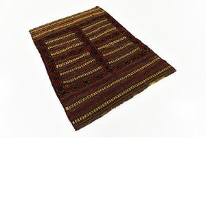 Unique Loom 3' 4 x 4' 7 Sumak Rug