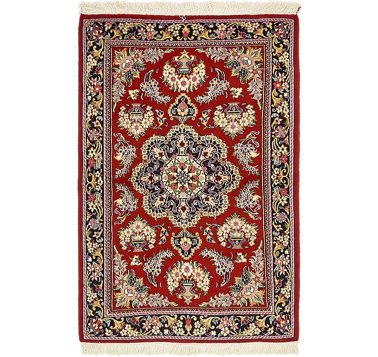 3' 4 x 5' 3 Qom Persian Rug