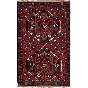 3' x 4' 9 Balouch Persian Rug