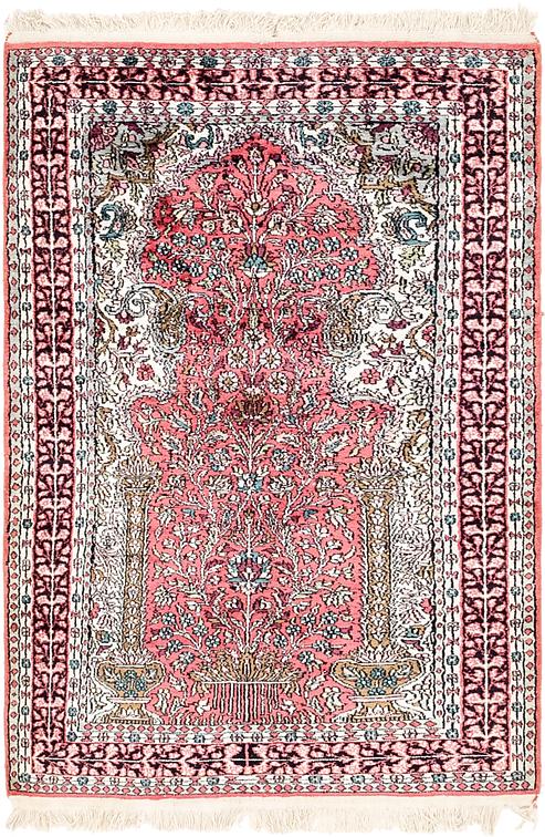Pink 3 X 5 Kashmir Oriental Rug Rugs Handknotted Main Image Of Rug