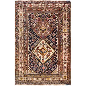 HandKnotted 3' 5 x 5' 2 Yalameh Persian Rug