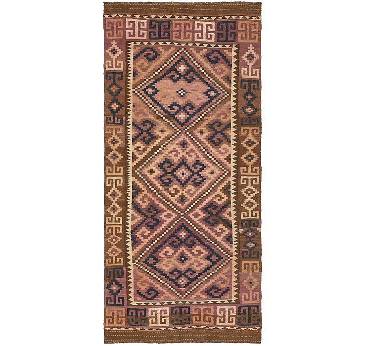 4' 10 x 10' 6 Kilim Fars Runner Rug