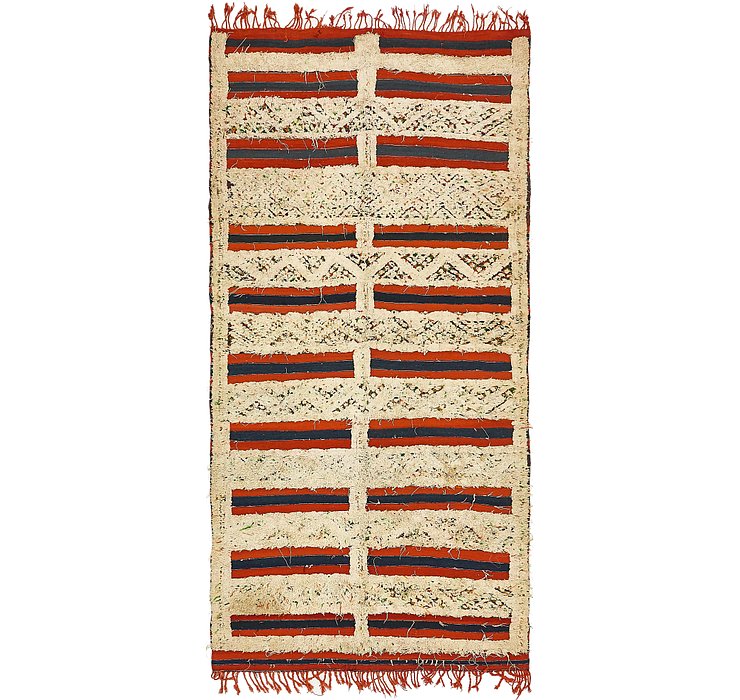 HandKnotted 5' x 10' 3 Moroccan Runner Rug