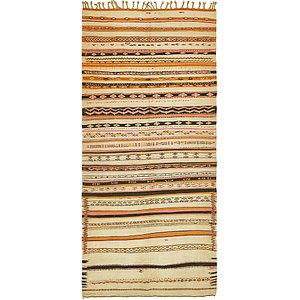 4' 8 x 10' 7 Kilim Fars Runner Rug