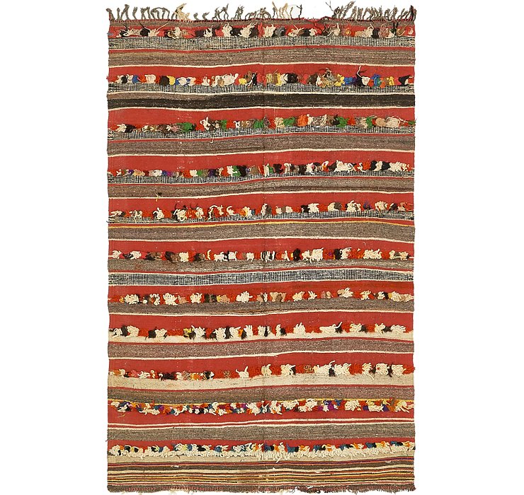 HandKnotted 4' 6 x 7' 5 Moroccan Rug