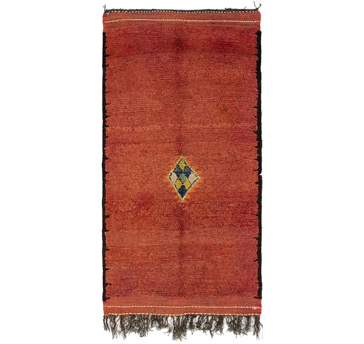 3' 7 x 7' Moroccan Runner Rug