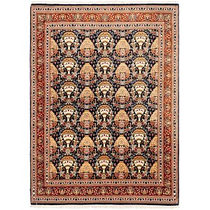 4' 9 x 6' 6 Qom Persian Rug