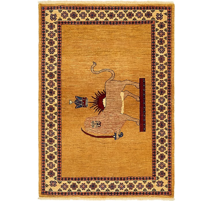 3' 5 x 5' Ghashghaei Persian Rug