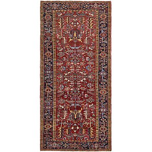 5' 4 x 11' 3 Heriz Persian Runner Rug