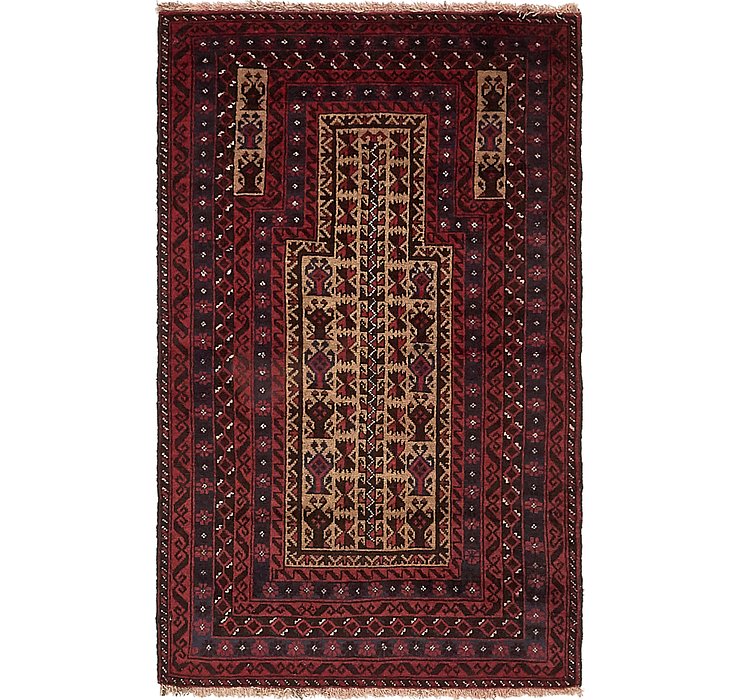 2' 9 x 4' 8 Balouch Persian Rug