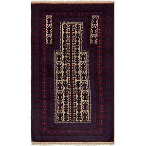 Unique Loom 3' x 5' Balouch Persian Rug