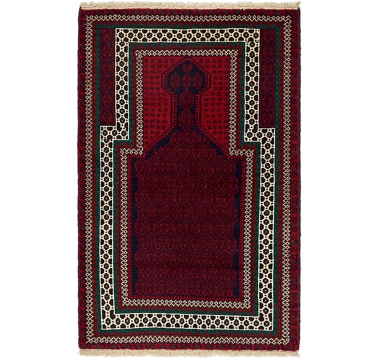 HandKnotted 3' x 4' 9 Balouch Persian Rug