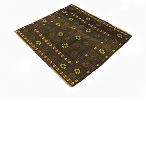 Unique Loom 3' 10 x 4' 2 Sumak Square Rug